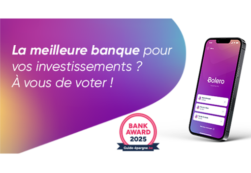 Bolero nominée en tant que « Meilleure banque d'investissement »